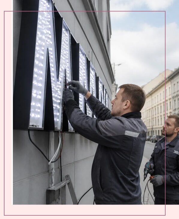 Изготовление и монтаж светодиодных LED вывесок в Фурманове
