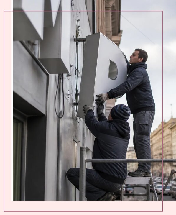 Изготовление и монтаж больших объемных букв в Фурманове